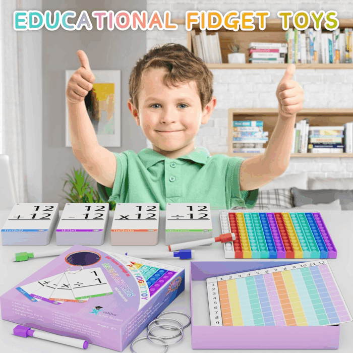 Math Games for Kids - Flash Cards for Kids - Pop It Practice with Addition, Subtraction, Multiplication & Division - Ideal for Math Learning and Skill Building. - Image 6
