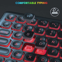 Wireless Keyboard and Mouse Combo RGB Backlit Rechargeable 2.4Ghz Quiet 108 Keys Keyboard-Black - Image 7