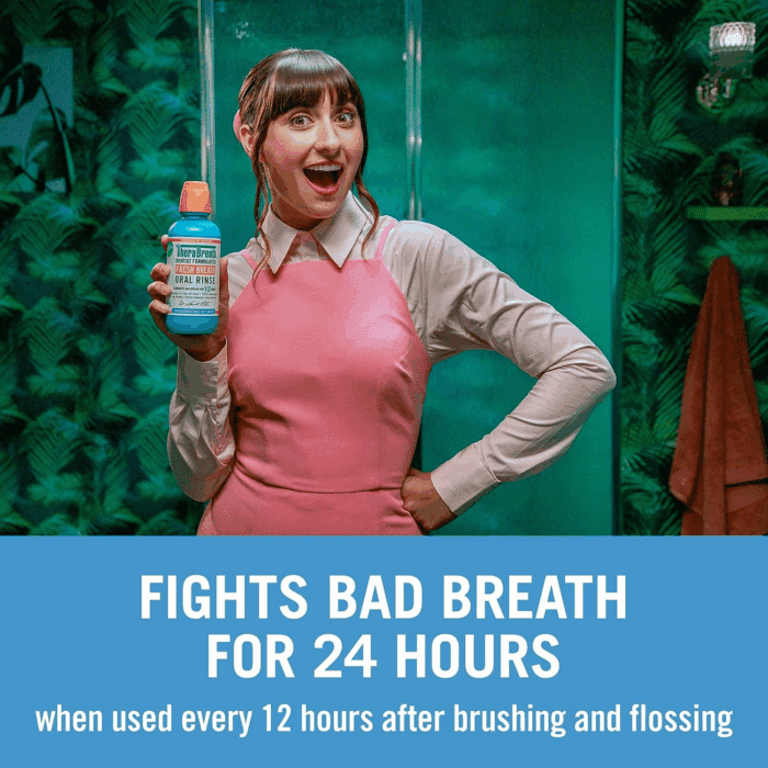 Fresh Breath Mouthwash, Icy Mint Flavor, Alcohol-Free, 16 Fl Oz (Pack of 2) - Image 2