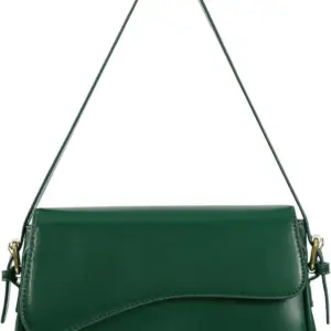 Shoulder Bag for Women Y2K Trendy Purse Vegan Leather Hobo Handbags Clutch Saddle Bag with 2 Removable Strap