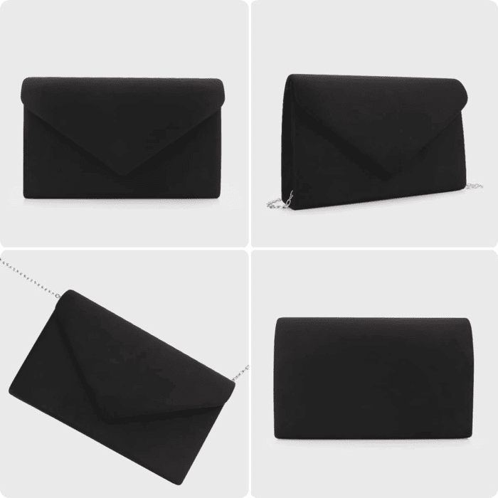 Clutch Purse for Women Evening Bags Handbags for Wedding Party Cocktail Prom Faux Suede Crossbody Shoulder Bag - Image 7
