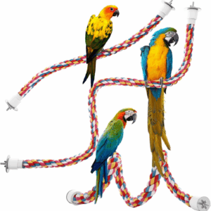 Bird Rope Perches,Parrot Toys 21 Inches Rope Bungee Bird Toy (21 Inches)[1 Pack]