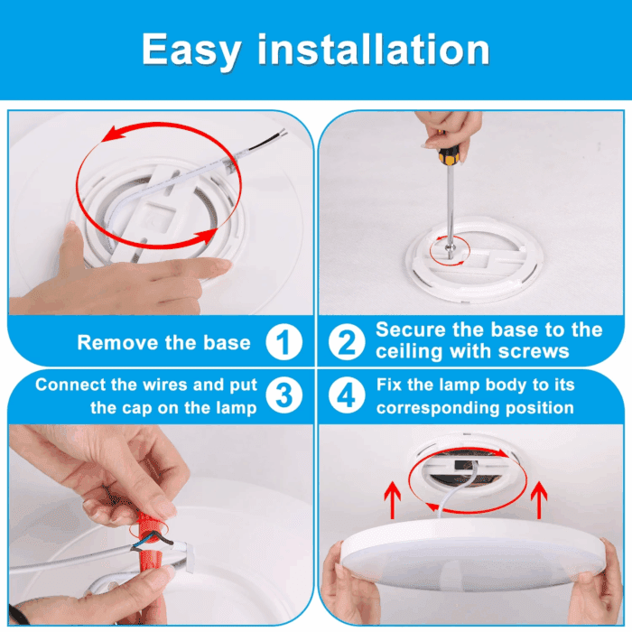 11" LED, Waterproof, Slim Bedroom, Living Room Ceiling Flush Mount Light - Image 5