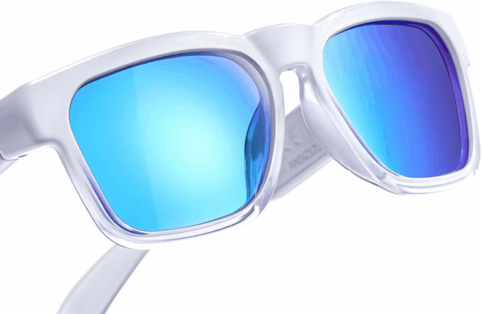 Oho Smart Glasses,Polarized Sunglasses with Bluetooth Speaker,Athletic/Outdoor UV Protection and Voice Control,Unisex(Mirror Blue Lens) - Image 2