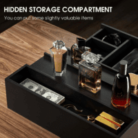 Cologne Organizer for Men 3 Tier of Elevated Cologne Display Shelf with Drawer Storage Perfume Organization and Storage Display Risers,Great Gift for Man(Black) - Image 3