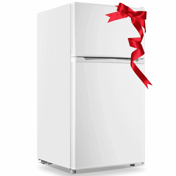 3.5 Cu.Ft Fridge with Freezer 2 Door Compact Refrigerator Adjustable Thermostat Silver New - Image 12