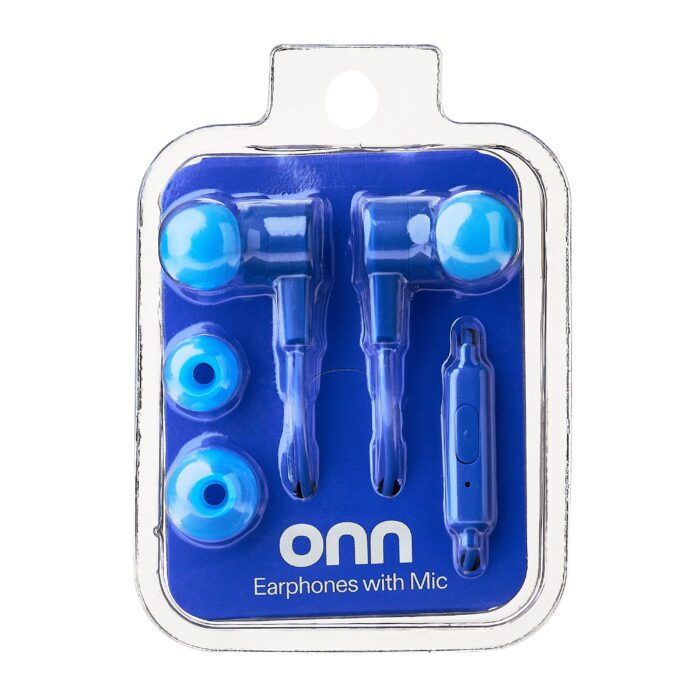 Earphones with Mic In-Ear Headphones, Blue - Image 3