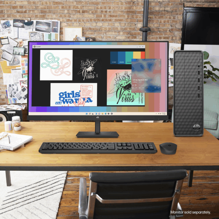 Slim Desktop Tower, Intel Pentium, 8GB Memory, 256GB SSD, Windows 11 Home, Black, S01-Af2023W - Image 7