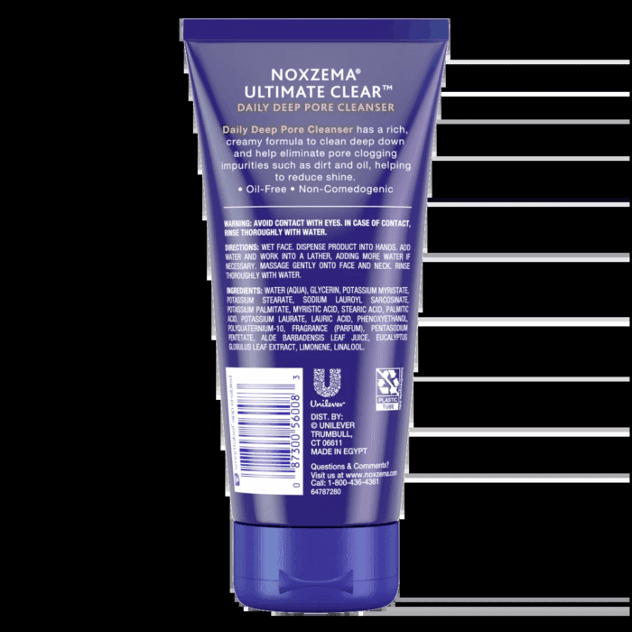 Deep Pore Facial Cleanser Cream, Daily Face Cleansing for All Skin Types 6 Oz - Image 3