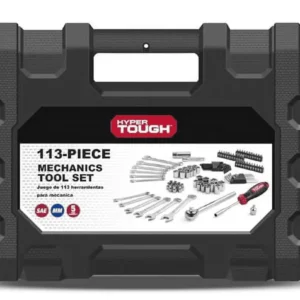 113 Piece 1/4 and 3/8 Inch Drive SAE Mechanics Tool Set, New Condition