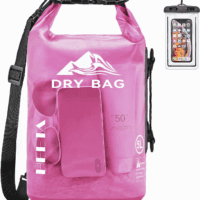 Dry Bag Waterproof for Women Men, 5L/10L/20L/30L/40L Roll Top Lightweight Dry Storage Bag Backpack with Phone Case for Travel, Swimming, Boating, Kayaking, Camping & Beach, 11 Transparent Colors