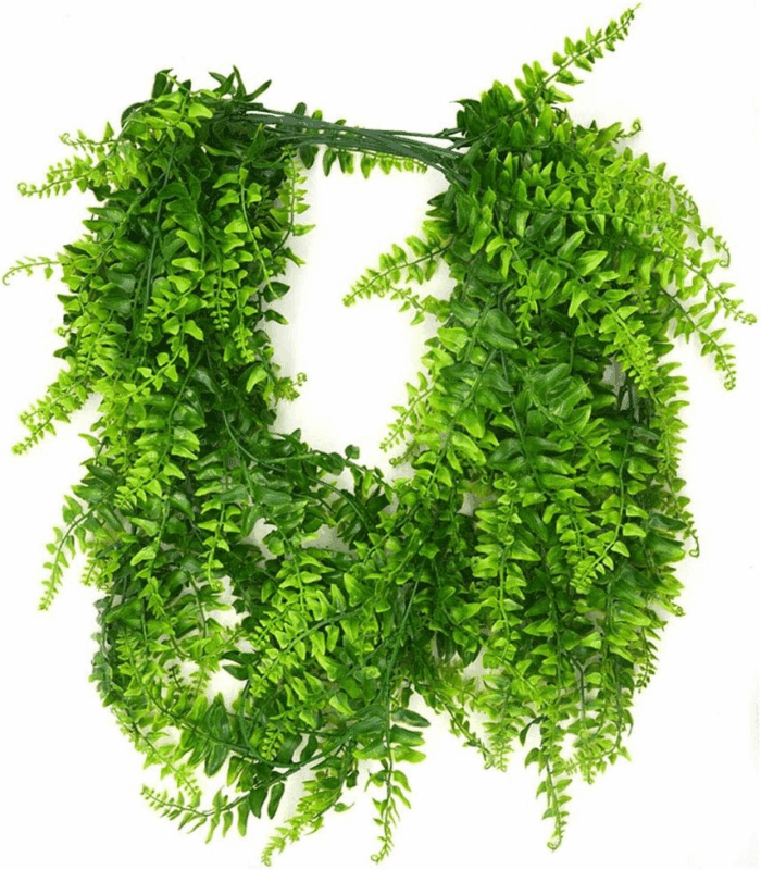 Reptile Plants Hanging Fake Vines Boston Climbing Terrarium Plant with Suction Cup for Bearded Dragons Lizards Geckos Snake Pets Hermit Crab and Tank Habitat Decorations (2 Pack) - Image 3