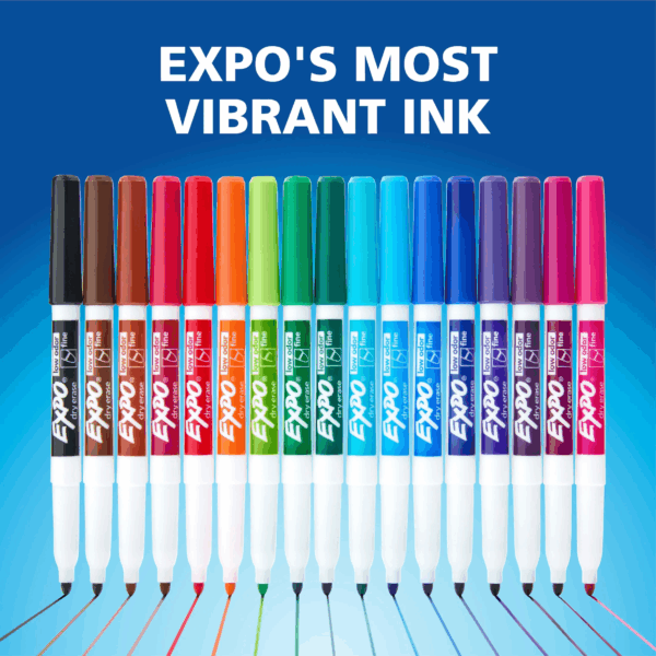 Dry Erase Markers, Fine Tip, Assorted Colors, 12 Count - Image 6