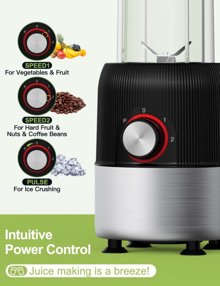 2-In-1 Multipurpose Blenders for Smoothies with 22Oz No-Bpa Portable Bottle, Coffee/Spices Jar Bottle for Grinder, New - Image 6