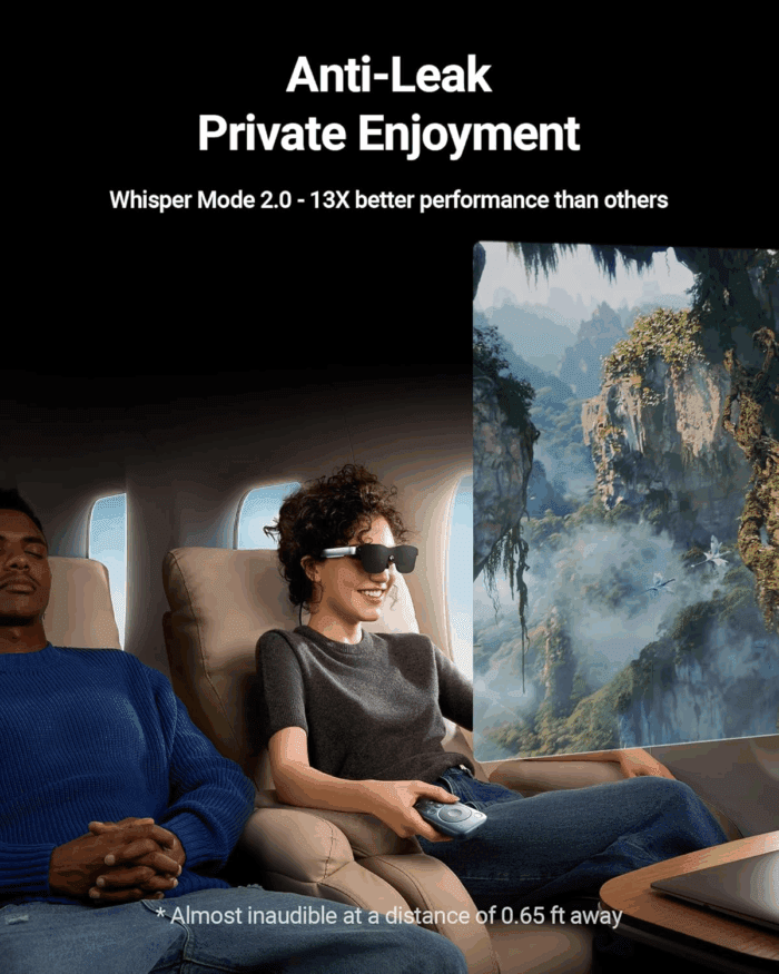 Air 2S AR/XR Glasses - 4 Speakers, 201" 120Hz 5000 Nits FHD OLED Display, AR XR Video Gaming Glasses, Smart Glasses for Iphone 16,15/Android/Mac/Switch/Ps5/Steamdeck, Gift Ideas - 2024 New - Image 5