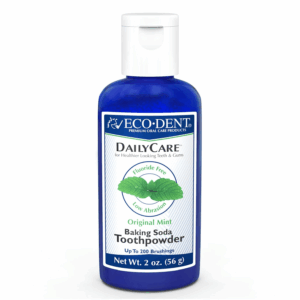 Dailycare Baking Soda Toothpowder, Original Mint - SLS & Fluoride-Free Toothpaste Powder with Minerals & Essential Oils, Toothpaste Alternative + Dailyrinse Single-Use Pack