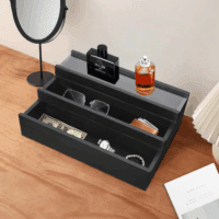 Cologne Organizer for Men - 3 Tier Cologne Stand Perfume Holder with 3 Hidden Compartments,Perfume Display Holder for Cologne,Mens Organizer Station for Dresser, Beside, Men'S Gift - Image 2