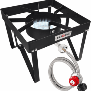 Propane Gas Outdoor Stove with High Pressure Braided Hose