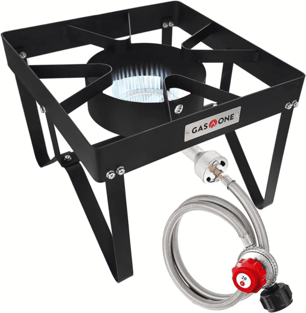 Propane Gas Outdoor Stove with High Pressure Braided Hose