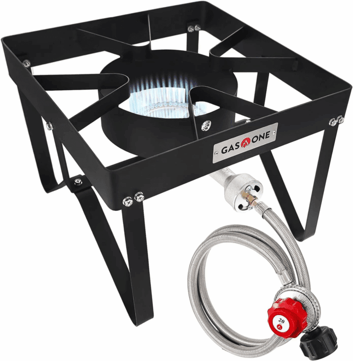 Propane Gas Outdoor Stove with High Pressure Braided Hose