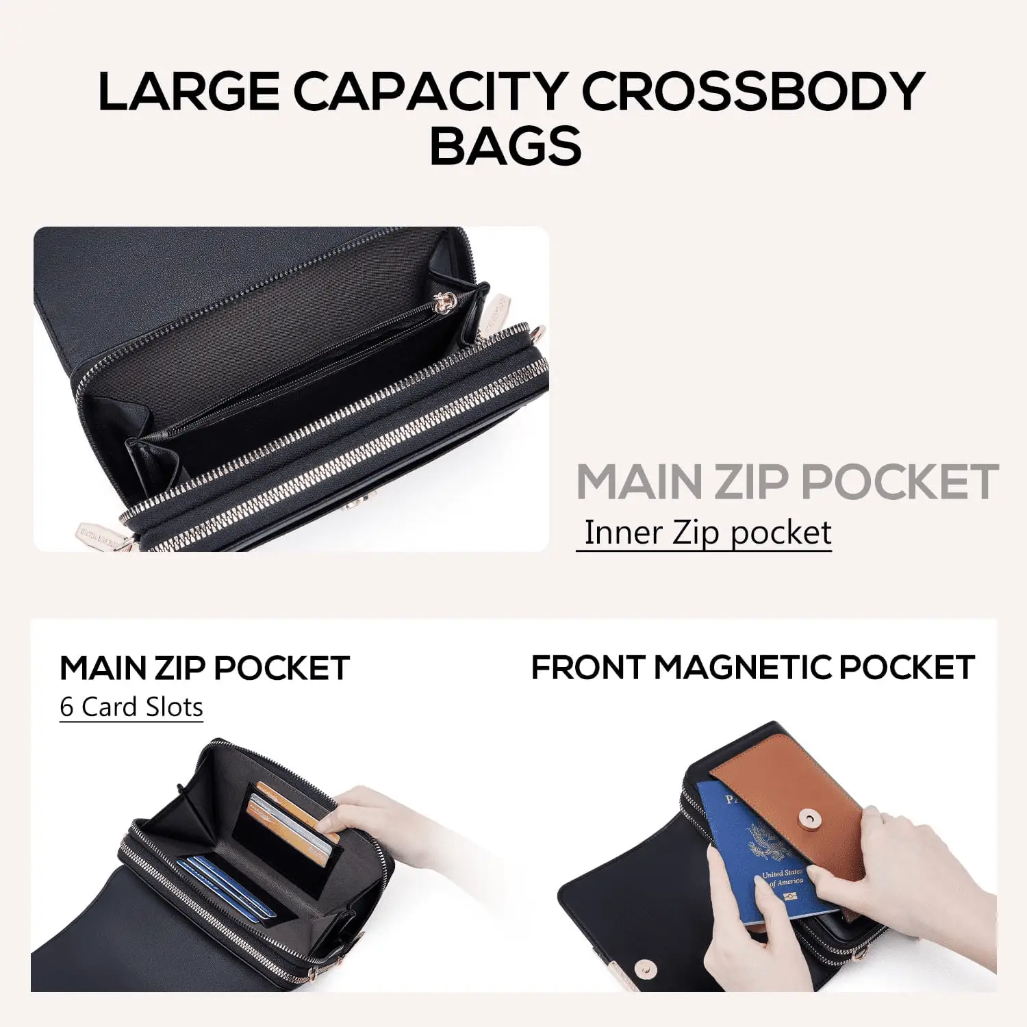 Small Crossbody Bag for Women,Cell Phone Purse Women'S Shoulder Handbags Wallet Purse with Credit Card Slots - Image 3