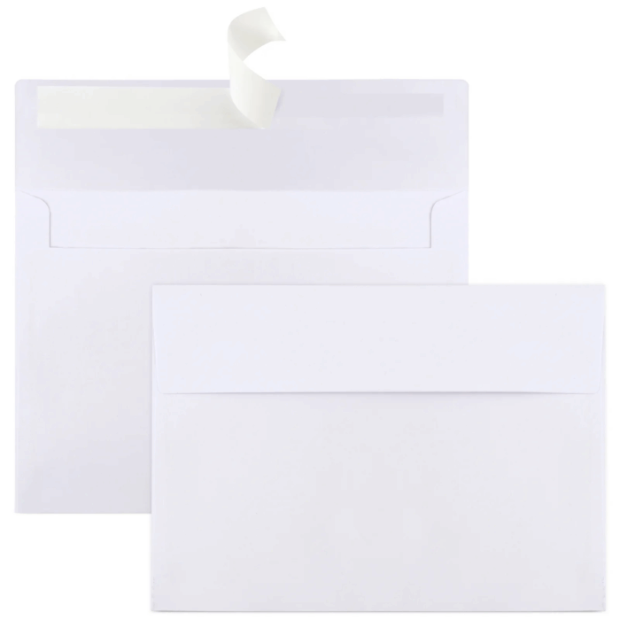 50 Packs 5X7 Envelopes, White A7 Envelopes, 5X7 Envelopes for Invitations, Printable Invitation Envelopes, Envelopes Self Seal for Weddings, Invitations, Photos, Postcards, Greeting Cards, Mailing - Image 8