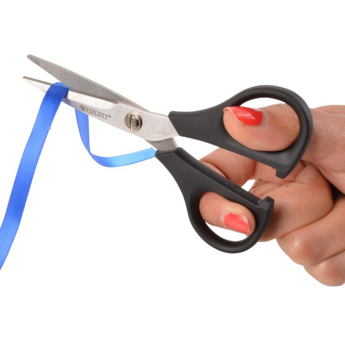 Multipurpose Scissors, All Purpose Plus+, 5", Stainless Steel, Straight, Black, for Office, 1-Count - Image 6