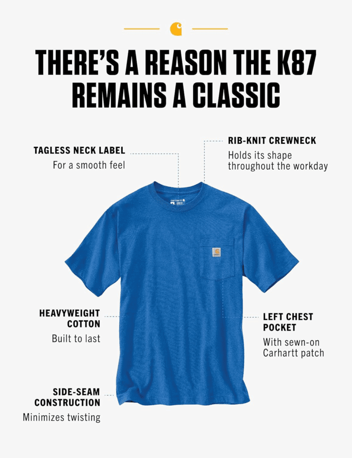 Men'S Loose Fit Heavyweight Short-Sleeve Pocket T-Shirt (Also Available in Big & Tall) - Image 2