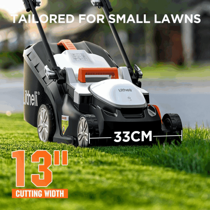 Cordless Lawn Mower 13 Inch, U20 Handy+ 20V Electric Lawn Mowers for Garden, Yard and Farm, 5 Heights Adjustment, Light Weight,4.0Ah Portable Battery Included - Image 2