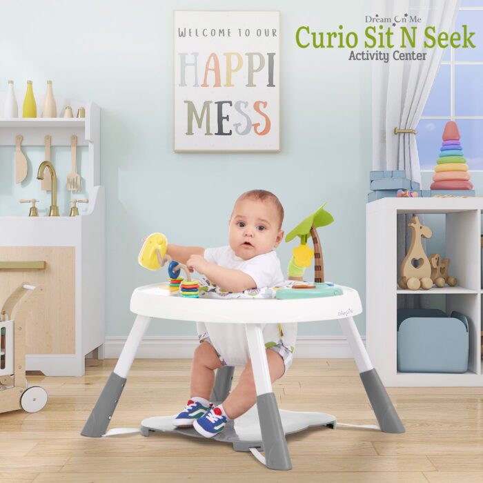 Curio Lightweight & Convertible Sit N Seek Activity Center, Lime - Image 14