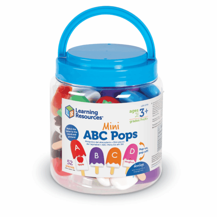Mini ABC Pops, Vocabulary Words, Alphabet, Fine Motor Skills Toys, Toddler Learning Toys, Preschool Learning Activities, Kids Easter Gifts, Ages 3+,52 Pieces - Image 6