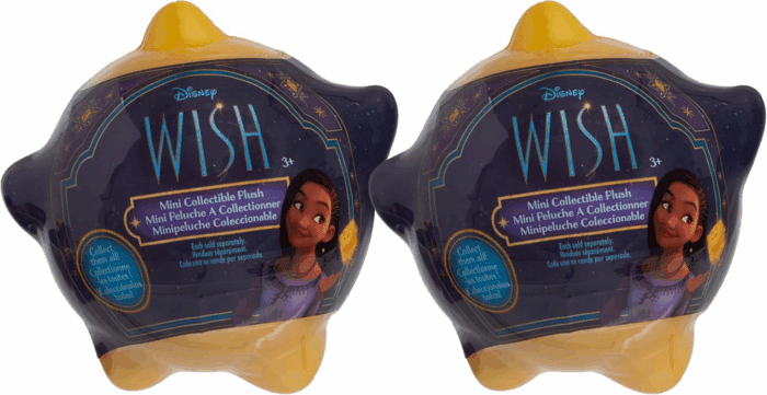 Disney Wish Mini Collectible Plush, 2 Blind Bag Inspired Capsules, Kids Toys for Ages 2 up by