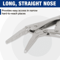 5-Piece Locking Pliers Set, Pliers Tool Set, Vice Grips with Chrome-Vanadium Steel, 5/7/10 Inch Curved Jaw Pliers, 6.5/9 Inch Long Nose Pliers - Image 6