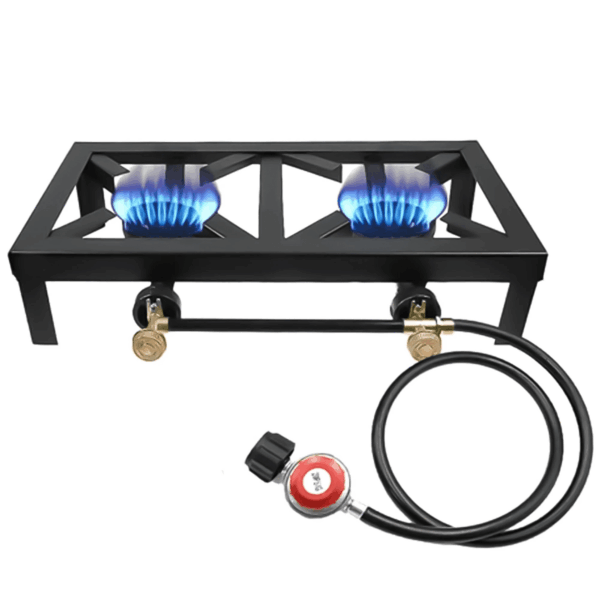 3-Burner Propane Camping Stove, Gas Stove for Outdoor Cooking BBQ, 225,000 -BTU, 20 PSI Regulator, High Pressure, Heavy Duty, Black - Image 12