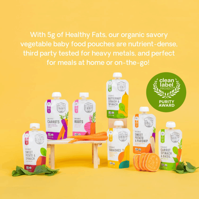 6+ Months USDA Organic Veggie Puree Baby Food Pouches | No Sugary Fruits or Added Sugar | Allergen Free | 3.5 Ounce Bpa-Free Pouch | Butternut Squash & Spinach | 1 Count - Image 3