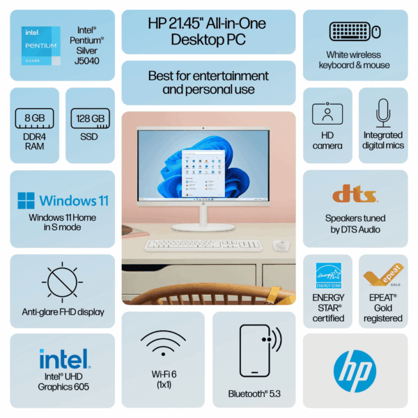 22-Dg0003W 19.2 Lb 8 GB, CPU Intel Pentium J5040 128 GB SSD - Image 2