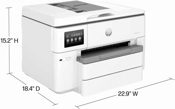 Officejet Pro 9730E Wide Format Wireless All-In-One Color Inkjet Printer, Print, Scan, Copy up to 11X17', ADF, Duplex Printing Best for Office, 3 Months of Instant Ink Included (537P6A) - Image 4