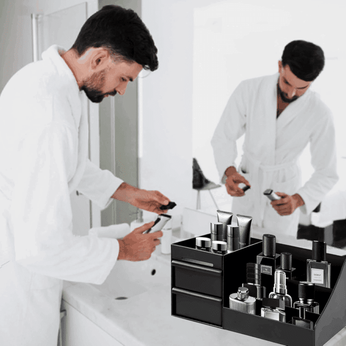 Cologne Organizer for Men Perfume Organizers Vanity Organizers Cologne Stands with Drawers Bathroom Stand and Storage Desk Display Dresser Organizer Countertop Makeup Organizers for Skincare Toiletry - Image 7