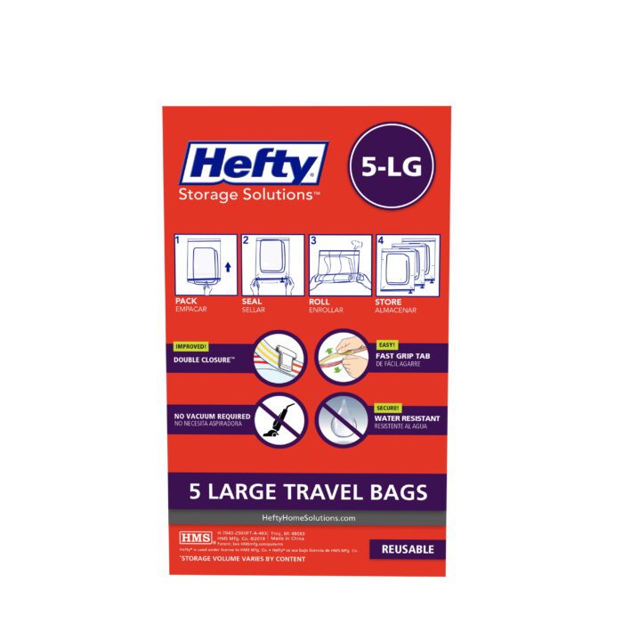 SHRINK-PAK 5 Large Rolled Compression Travel Bags, Travel Organization, Adults and Tweens - Image 7