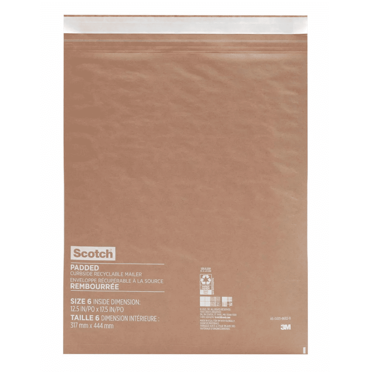 Scotch 9"X10.5" Curbside Recyclable Mailer Size 2: Padded Shipping Envelope, Self-Adhesive, Tan - Image 13