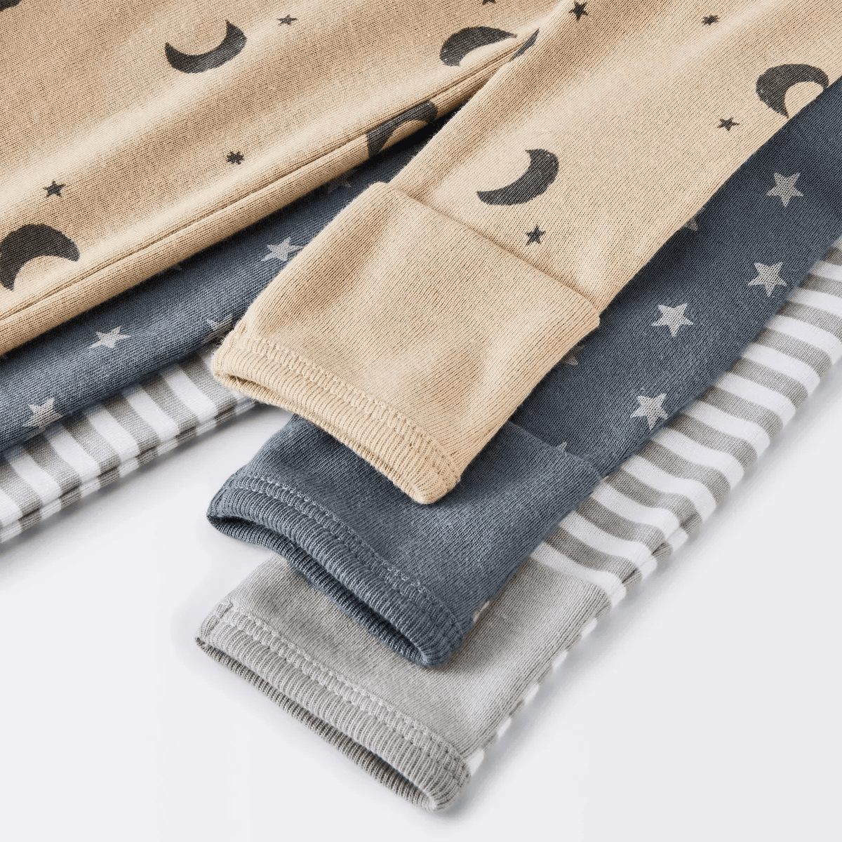 Baby 3Pk Cotton Moons Sleep N' Play - Cloud Island Gray - Image 4