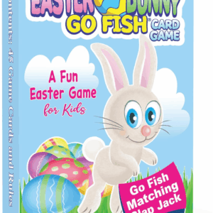 Easter Bunny Go Fish Game for Kids - Ages 4 & up - Play Go Fish, Old Maid & Slap Jack with 1 Deck | Fun Easter Gift for Boys Girls and Essential Basket Stuffers for Kids