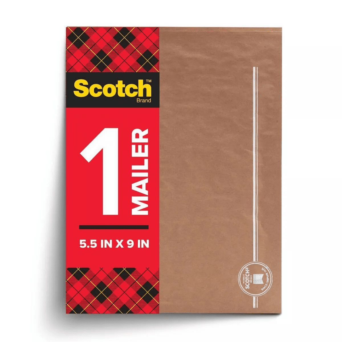 Scotch 5.5"X9"Curbside Recyclable Mailer Size 0 Brown: Self-Adhesive Padded Shipping Envelopes, Single Pack - Image 2