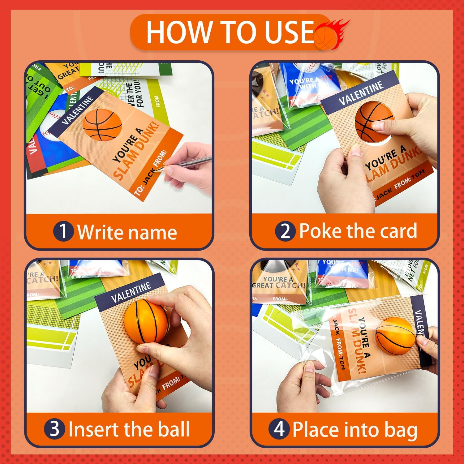 Valentines Day Sports Gifts Cards for Kids Classroom,20 Pack Foam Sport Ball Toys with Class Exchange Cards for Boys Girls,Valentine Goodie Bag Stuffers School Party Favors Prizes Treats for Toddlers - Image 7