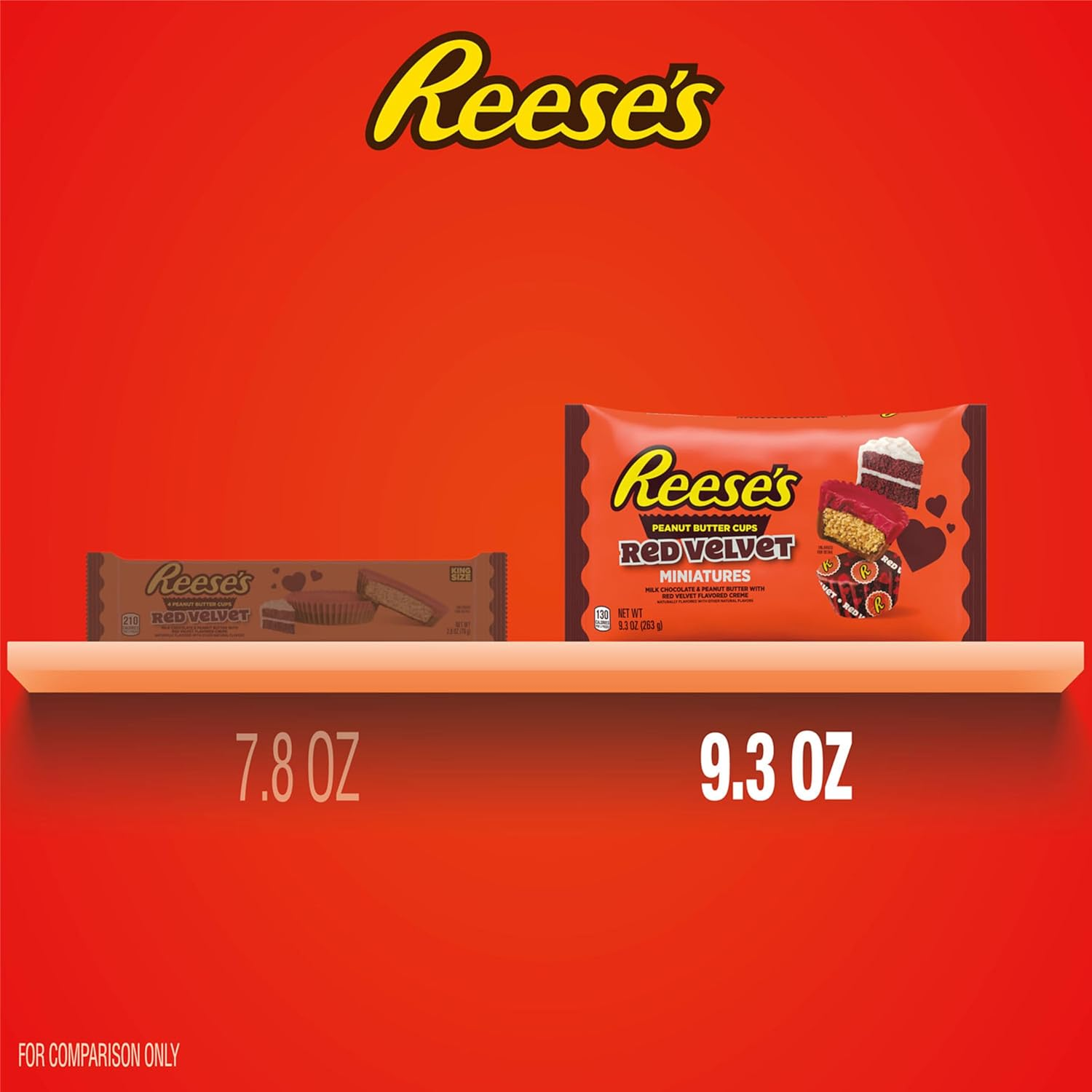 Miniatures Red Velvet Flavored Milk Chocolate Peanut Butter Cups, Valentine'S Candy Bag, 9.3 Oz - Image 7