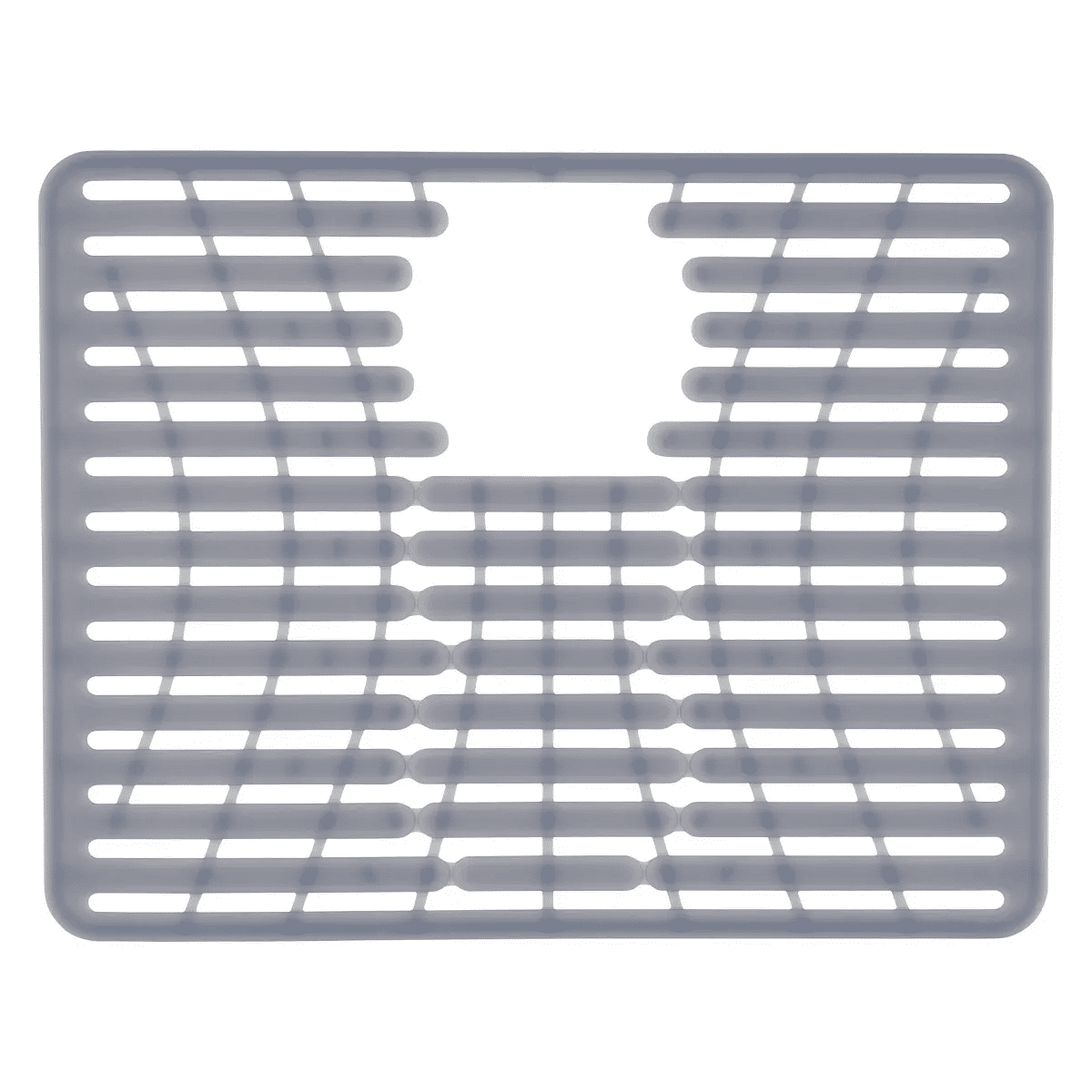 OXO 16.3" X 12.8" Silicone Sink Mat Gray: Kitchen Sink Protector & Dish Drying Rack - Image 3
