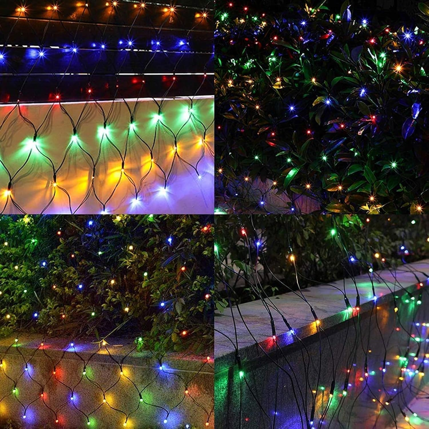 Christmas Net Lights, 360 LED 12FT X 5 FT Green Wire Waterproof Connectable String Lights with 8 Modes, Christmas Outdoor Light for Bushes Garden Holiday Decoration (Multi-Colored) - Image 4