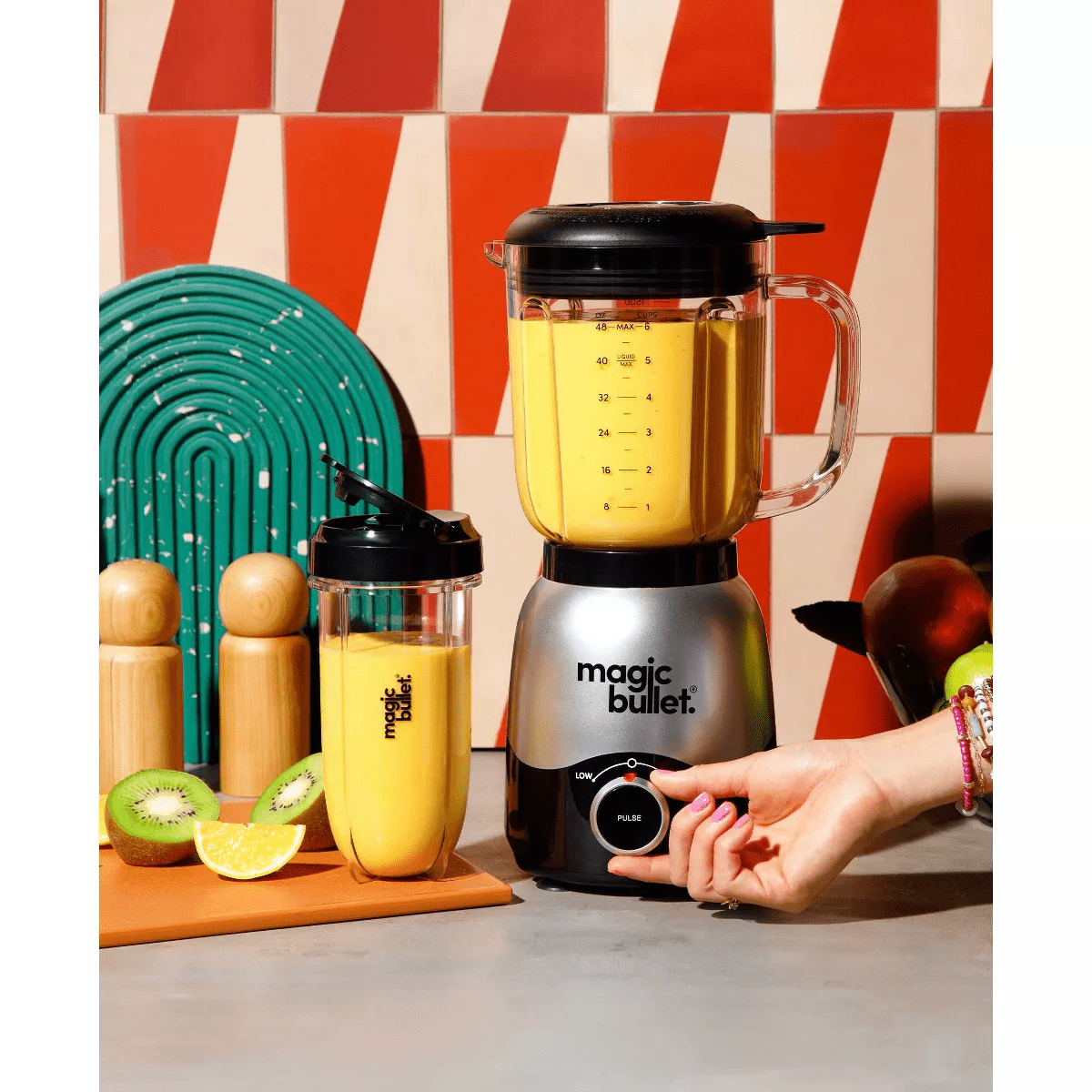 Magic Bullet 2-Speed Countertop Blender Combo Silver MBF50200 - Image 11