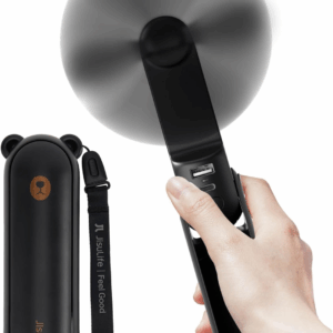 Handheld Fan with 4500 Mah Powerbank Max 37 Hours Runtime, Pocket Portable Battery Operated or USB Powered Folding Personal Fan, 3 Speeds, Gifts for Women Men Kids Gift for Festival-Black