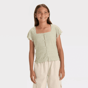Girls' Bow Front Top - Art Class